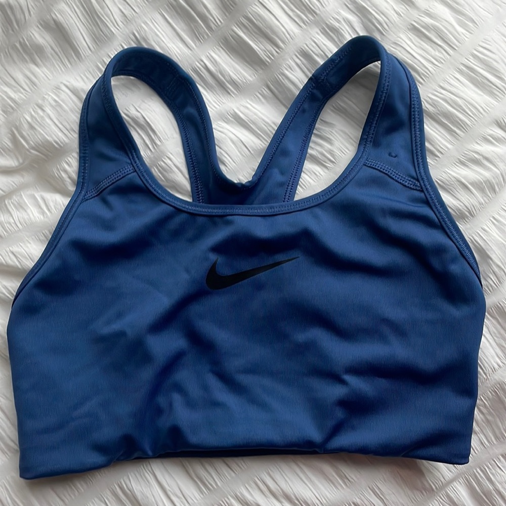 WOMENS BLUE NIKE SPORTS BRA, SIZE S